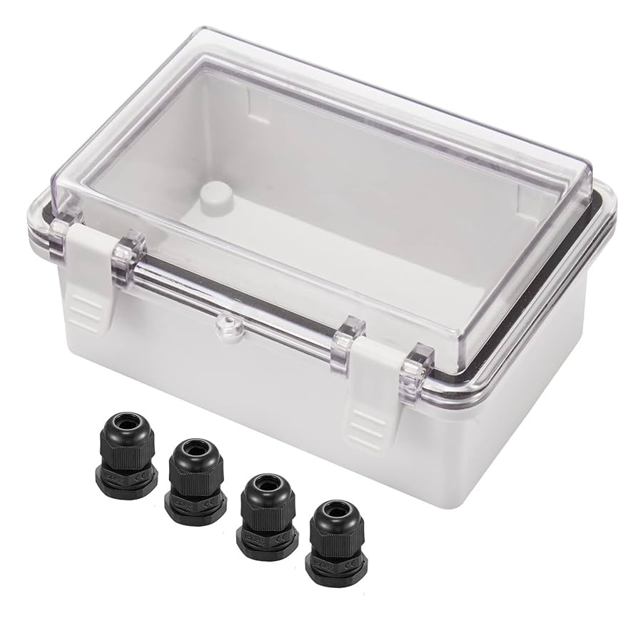 Laisomeke 150x100x70mm ABS Junction Box with Hinged Clear